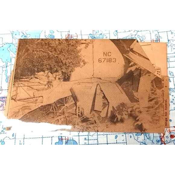 Vintage Business Card Airplane Crash Mercer Inc. C. "Red" Breckin 1940s 7pc Set - Picture 4 of 4